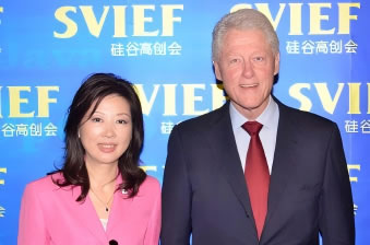 硅谷高创会创始人及执行主席雷虹与美国第42届 总统克林顿